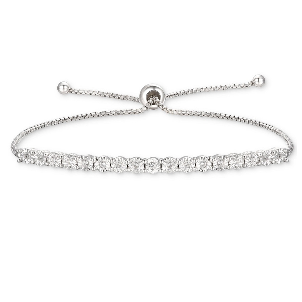 R.H. Macy & Co Diamond Bolo Bracelet (1/10 ct. t.w.)